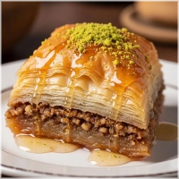 Huisgemaakte toetjes en gebak.